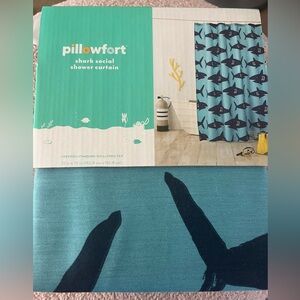 Target Shark Pattern Shower Curtain